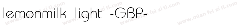 lemonmilk light -GBP字体转换